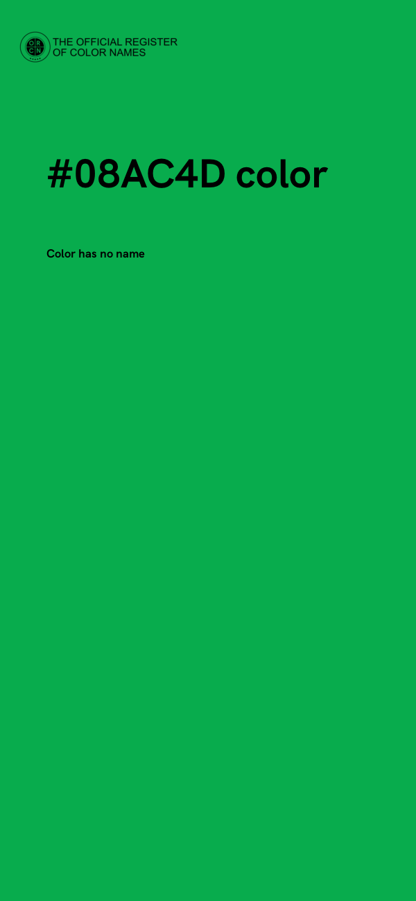 #08AC4D color image