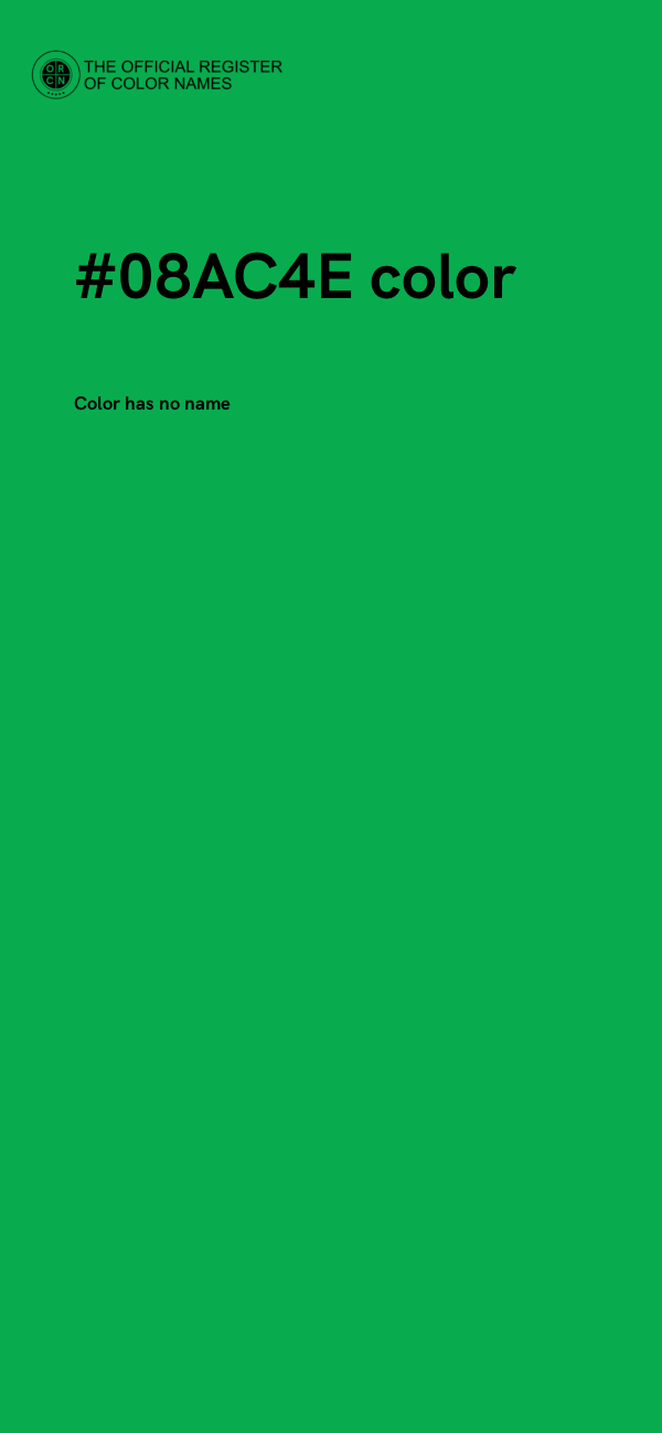 #08AC4E color image