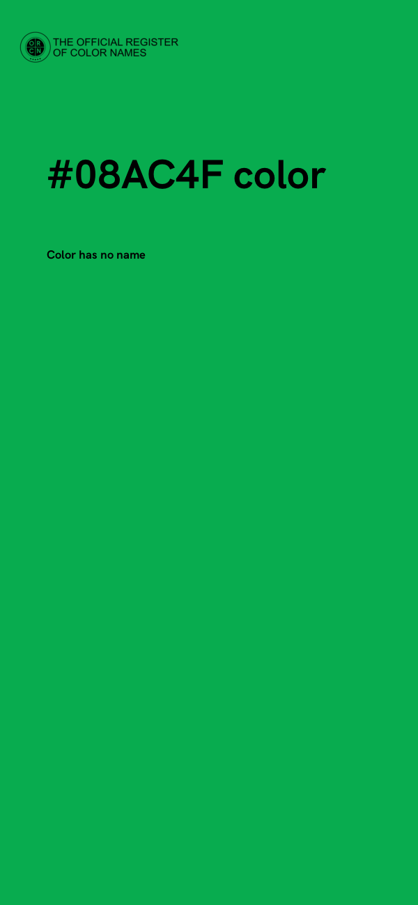 #08AC4F color image