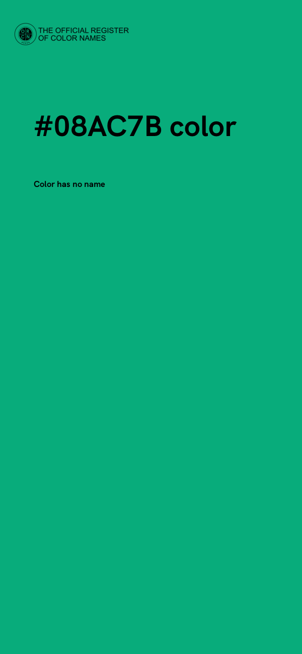 #08AC7B color image