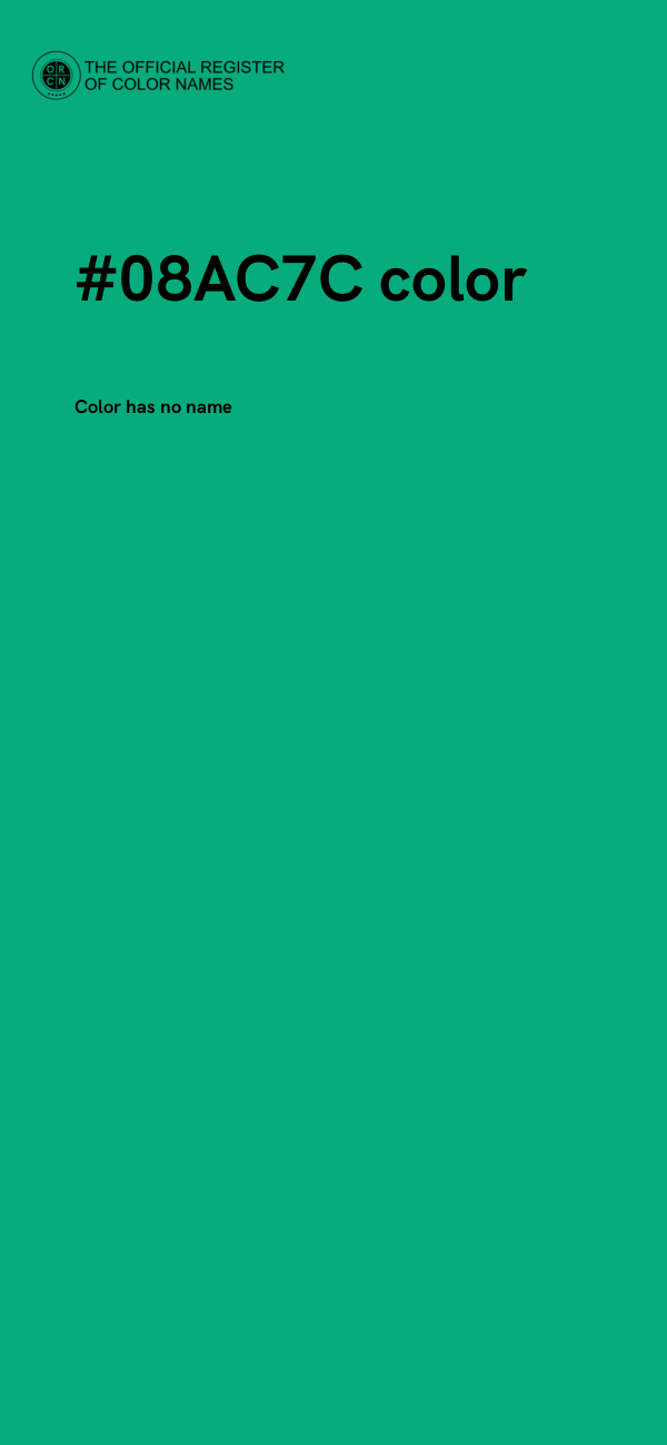 #08AC7C color image