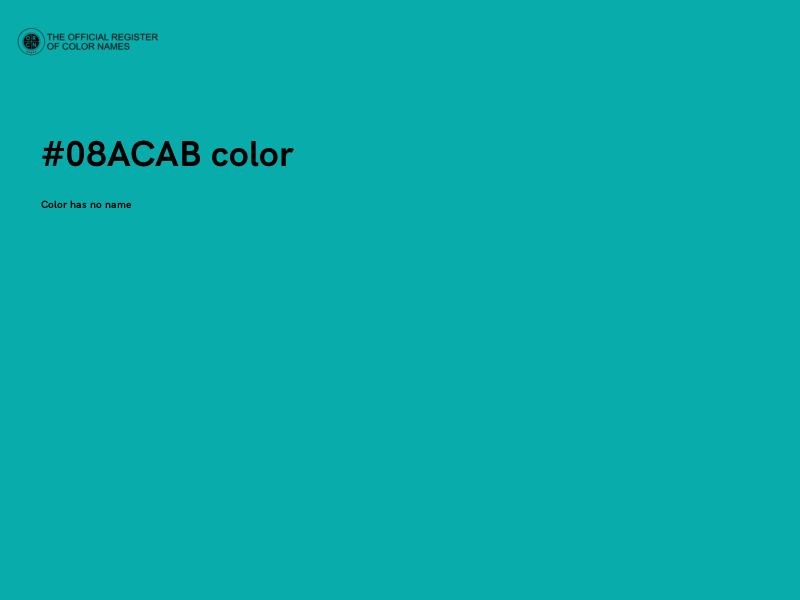 #08ACAB color image
