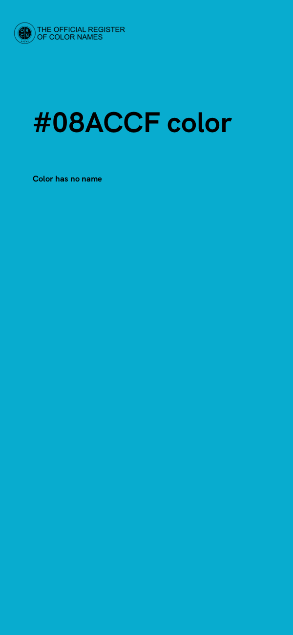 #08ACCF color image