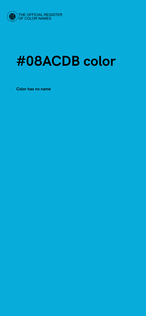 #08ACDB color image