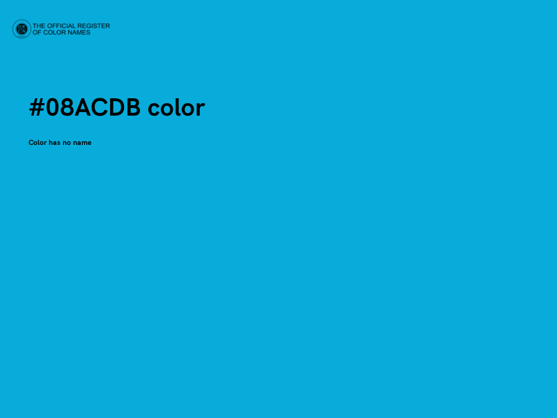 #08ACDB color image