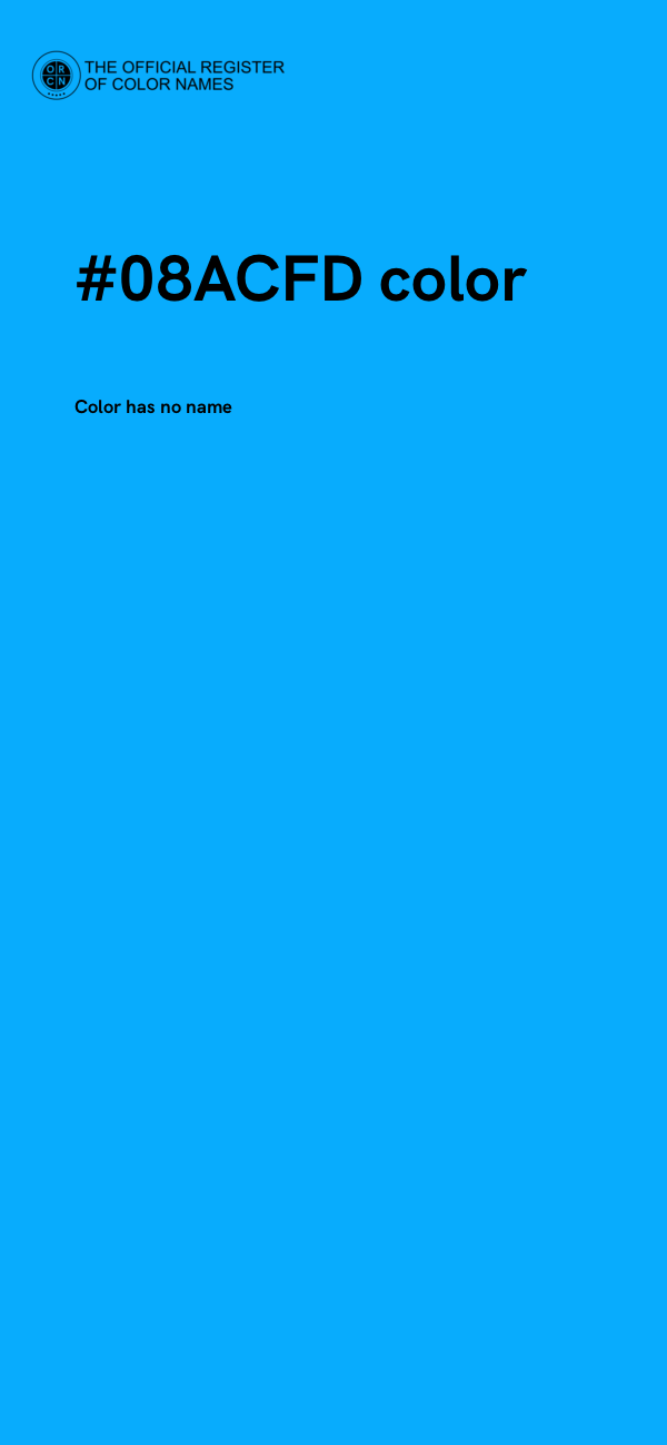 #08ACFD color image