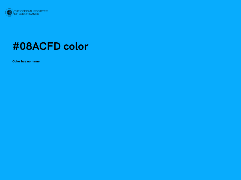 #08ACFD color image