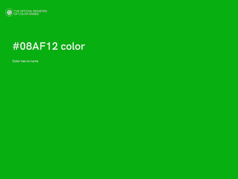 #08AF12 color image