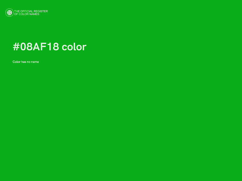 #08AF18 color image