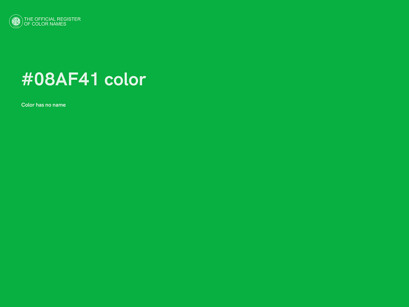 #08AF41 color image