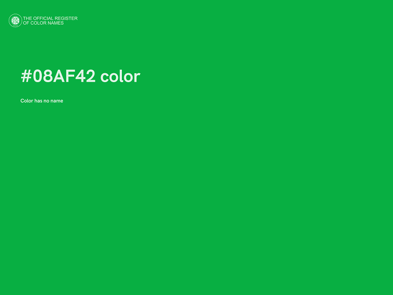 #08AF42 color image