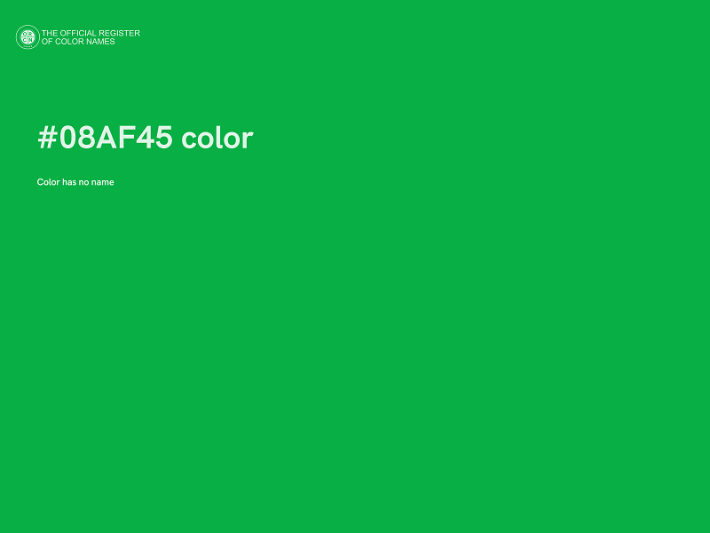 #08AF45 color image