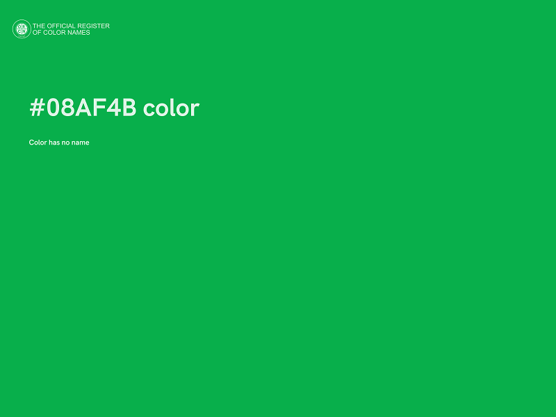 #08AF4B color image