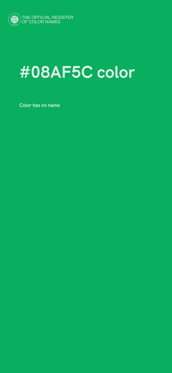 #08AF5C color image