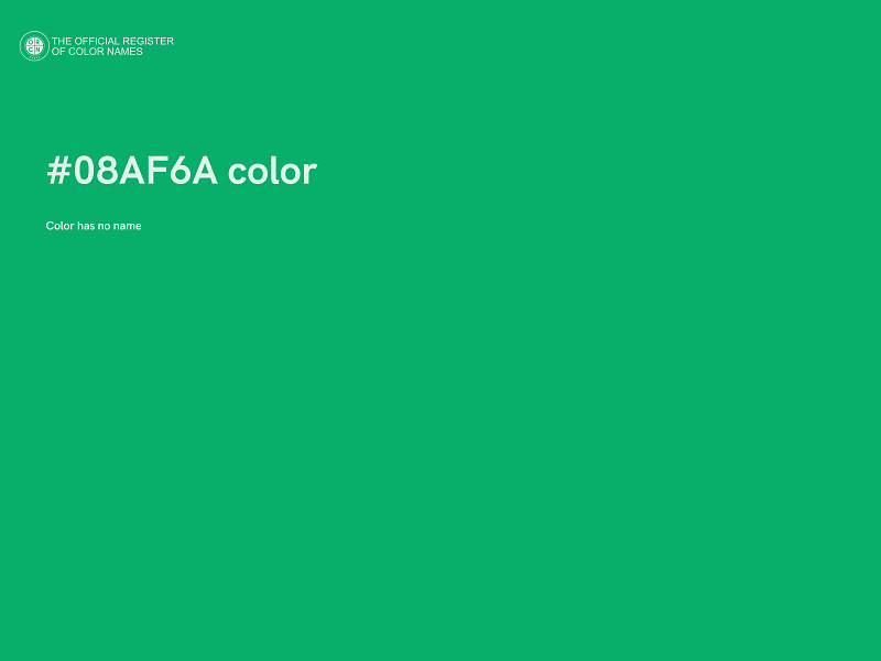 #08AF6A color image