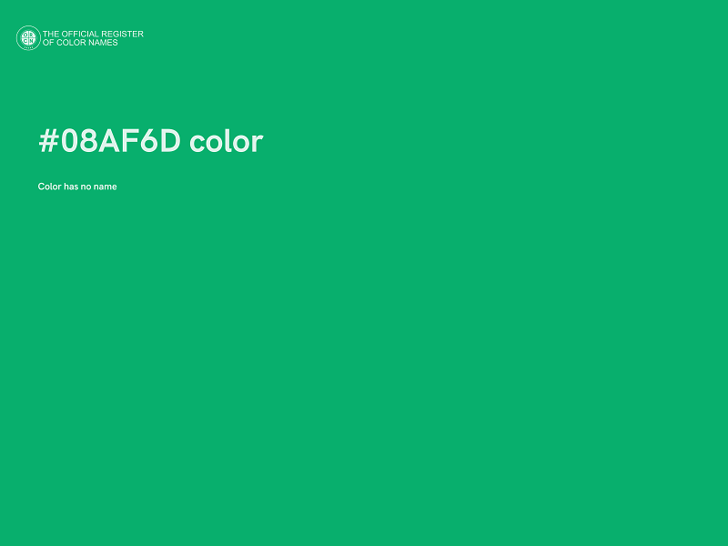 #08AF6D color image