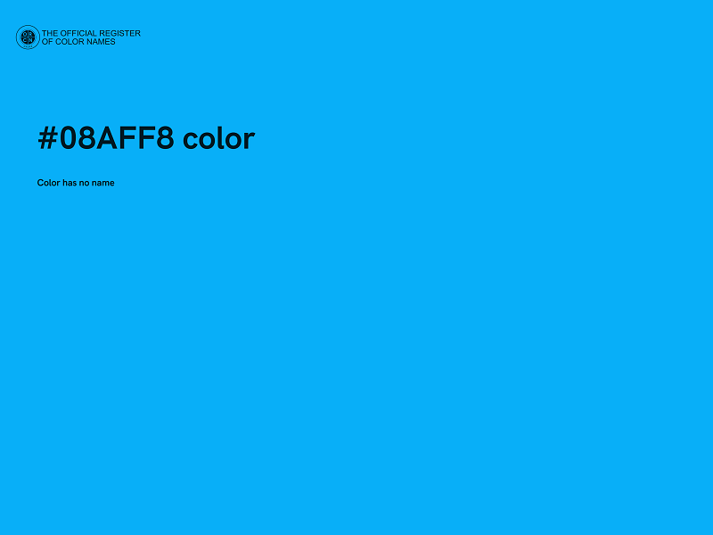 #08AFF8 color image