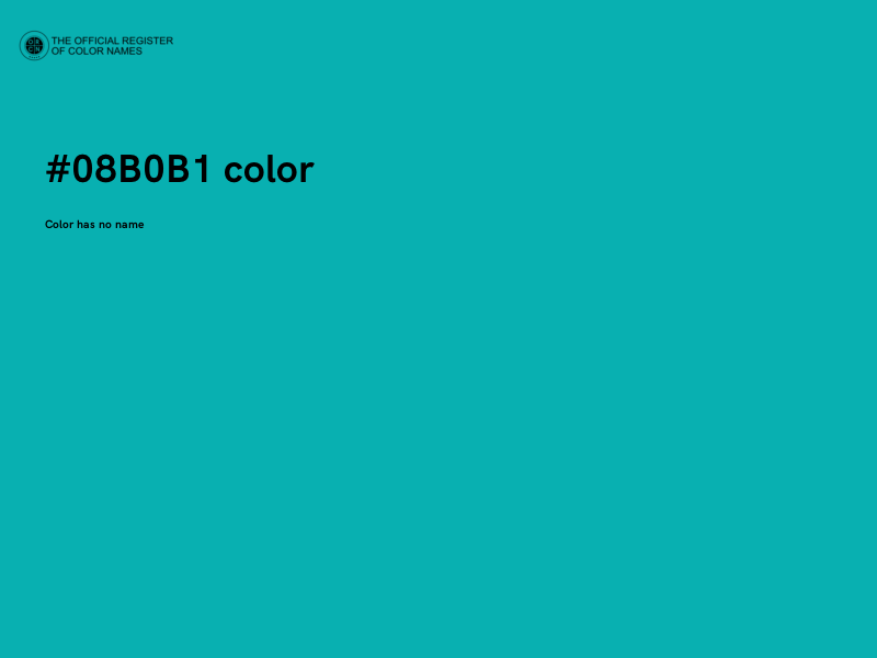 #08B0B1 color image