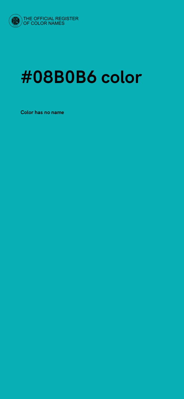 #08B0B6 color image