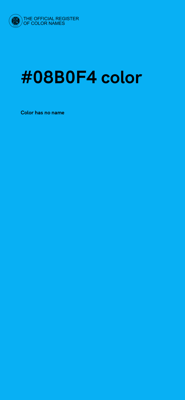 #08B0F4 color image