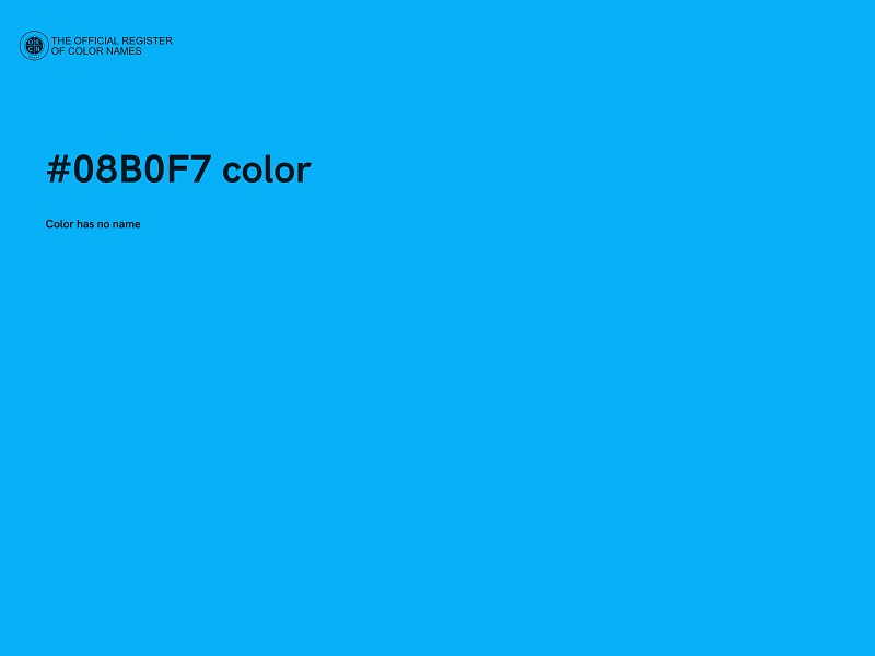 #08B0F7 color image