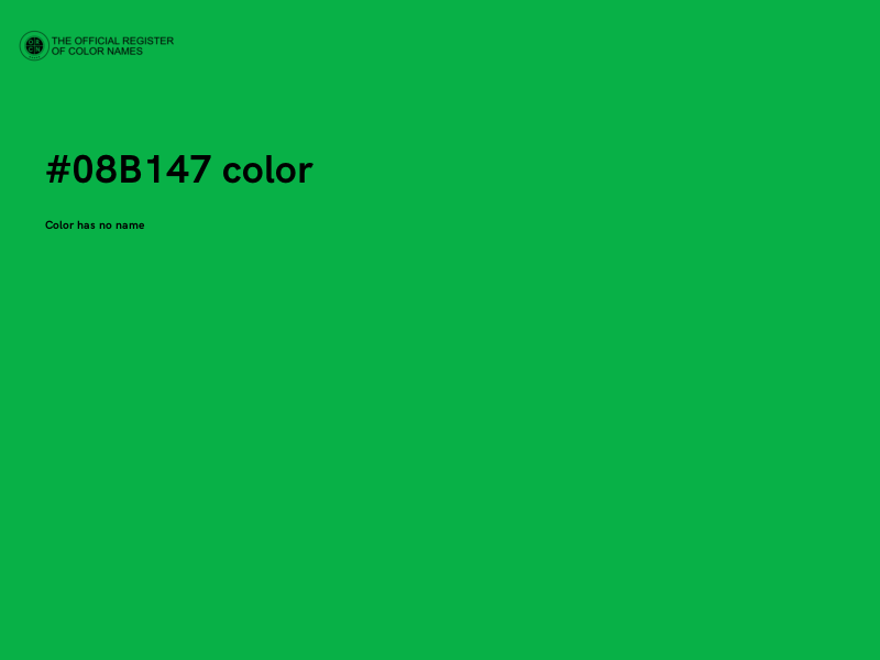 #08B147 color image