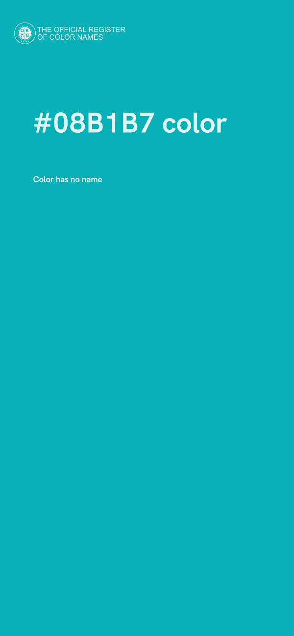 #08B1B7 color image