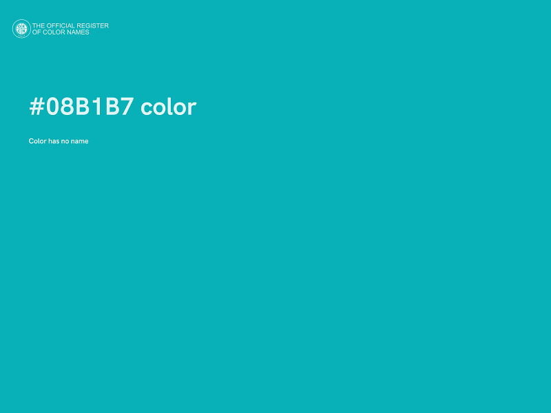#08B1B7 color image
