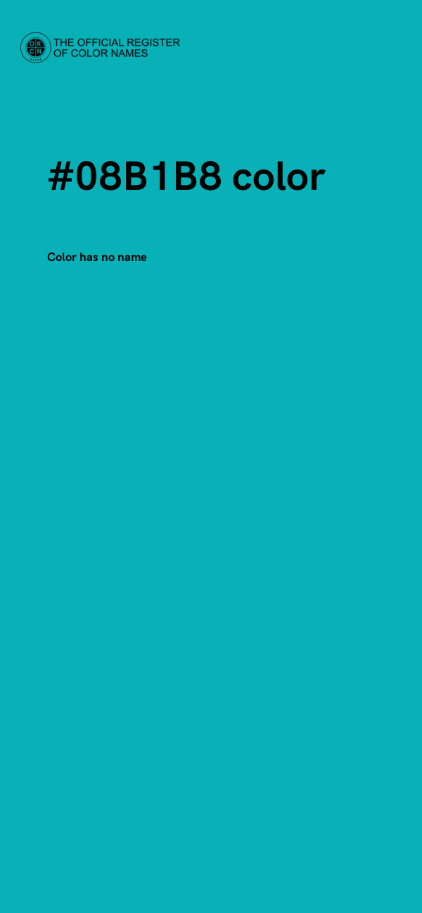 #08B1B8 color image