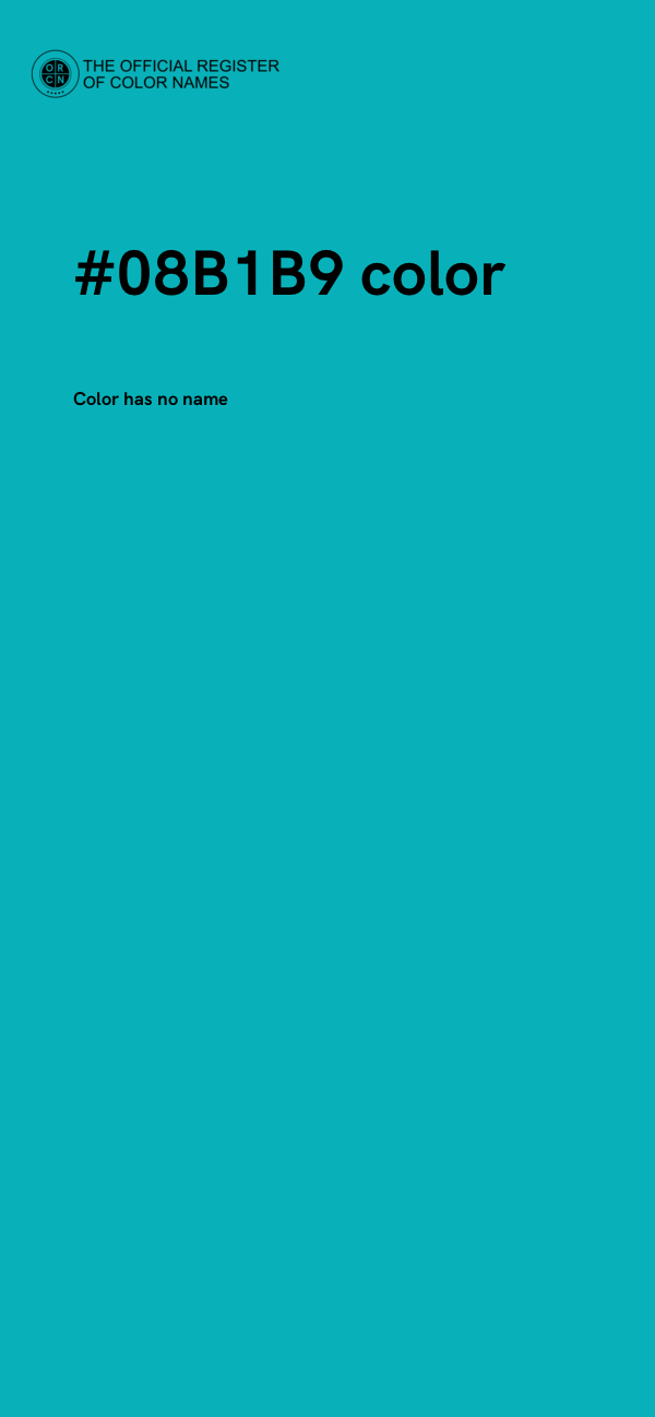 #08B1B9 color image