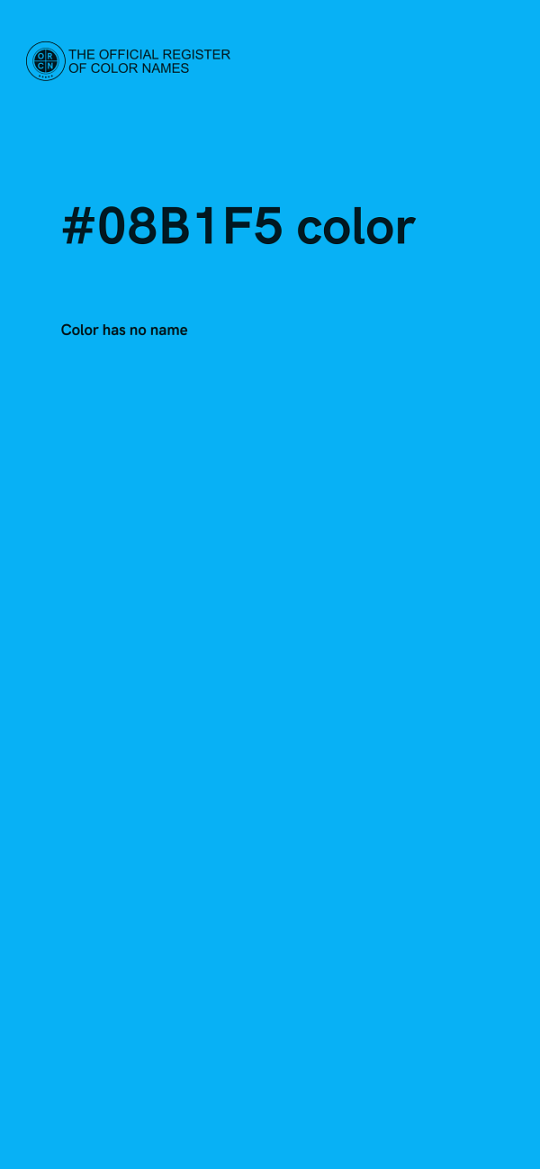 #08B1F5 color image
