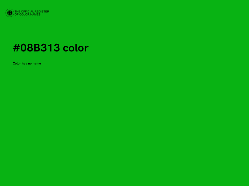 #08B313 color image