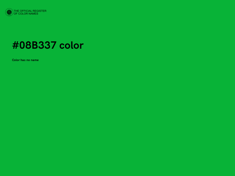 #08B337 color image