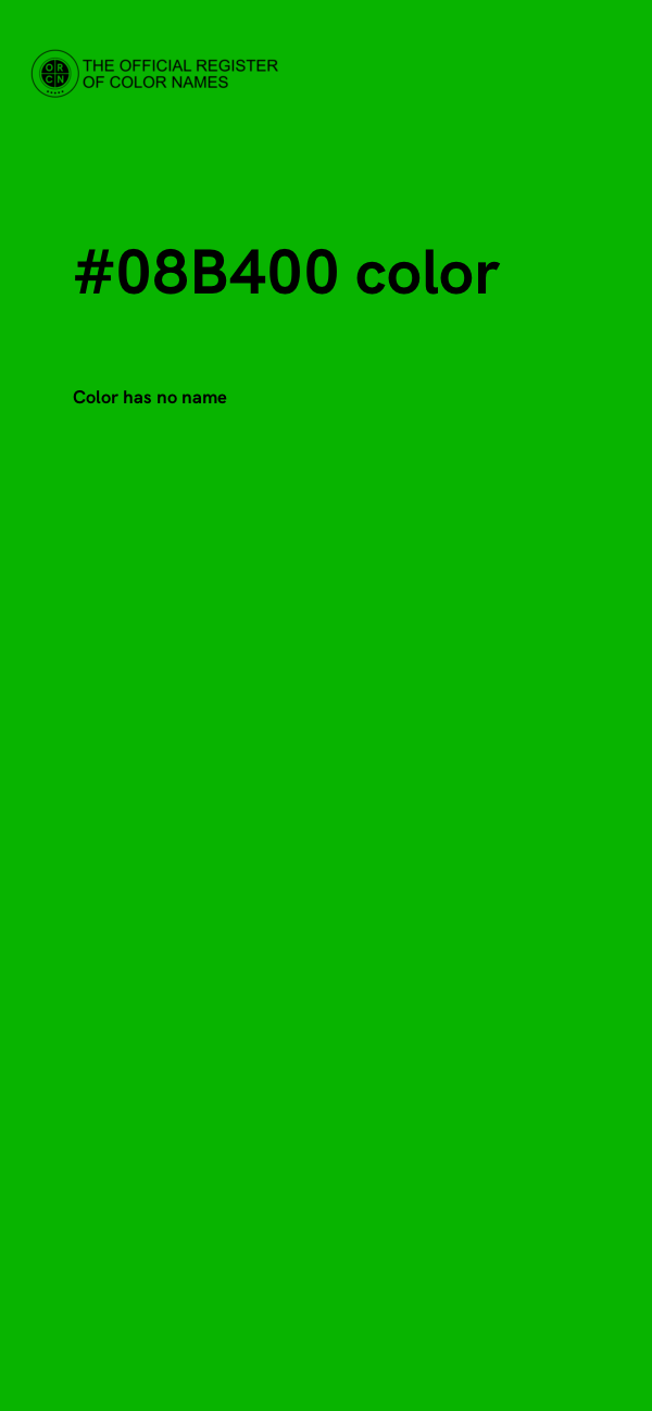 #08B400 color image