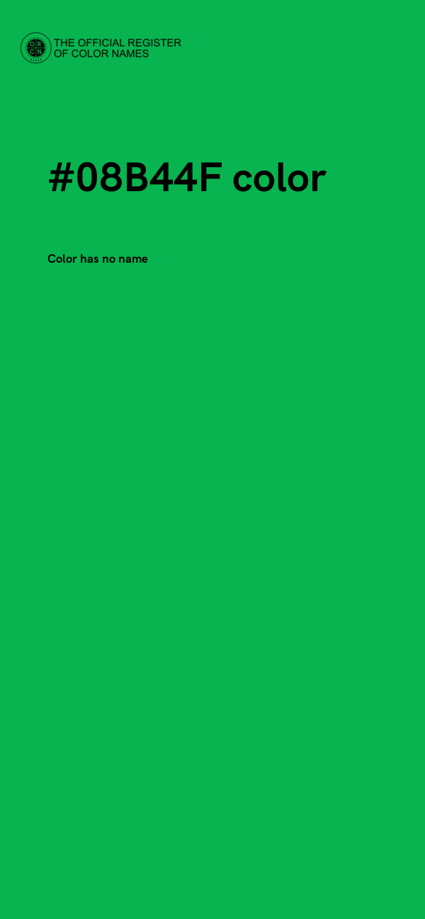 #08B44F color image