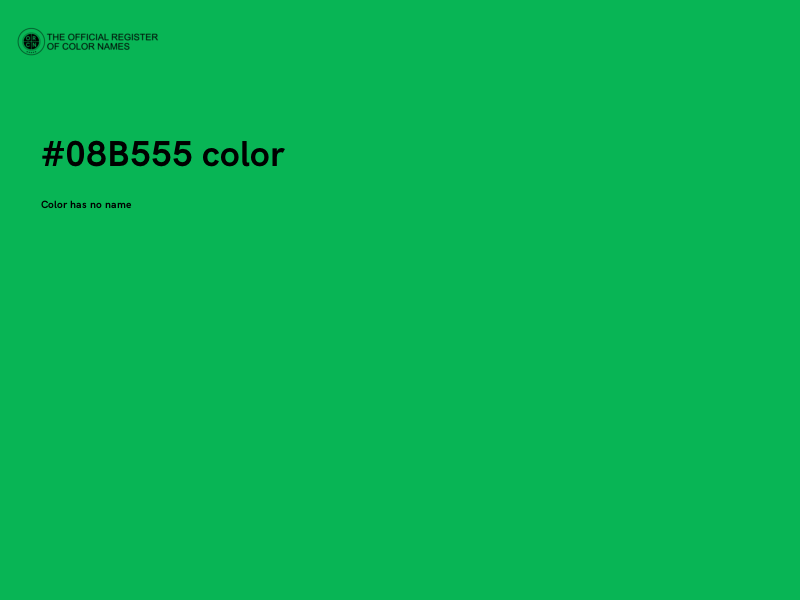 #08B555 color image