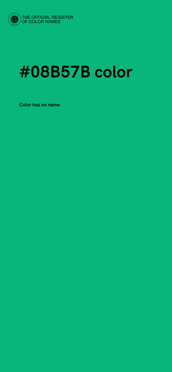 #08B57B color image