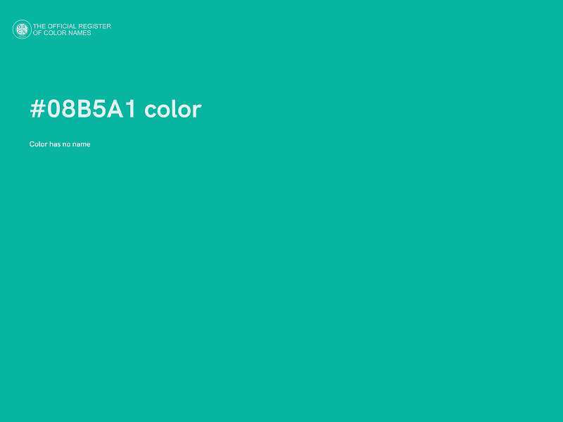 #08B5A1 color image
