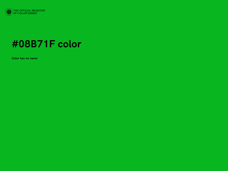 #08B71F color image