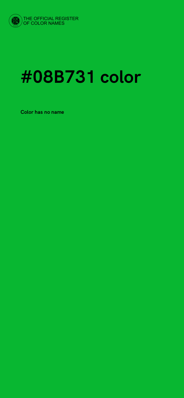 #08B731 color image