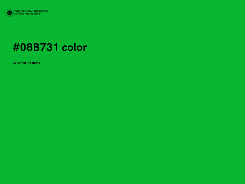 #08B731 color image
