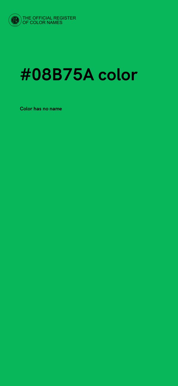 #08B75A color image