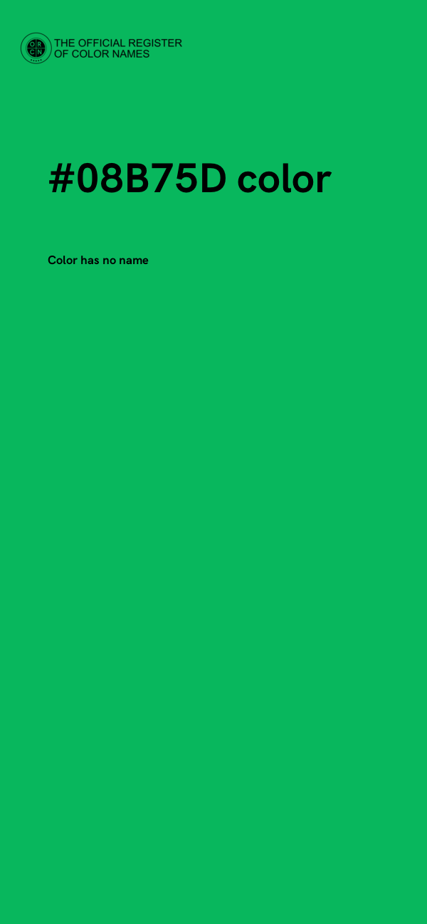#08B75D color image