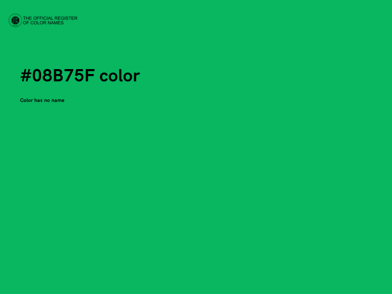 #08B75F color image