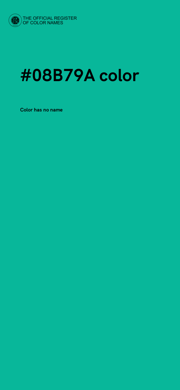 #08B79A color image