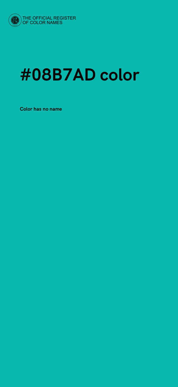 #08B7AD color image