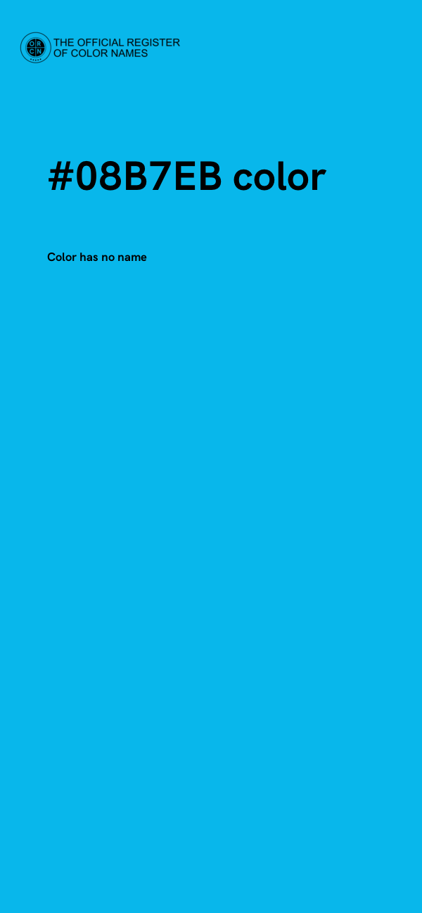 #08B7EB color image