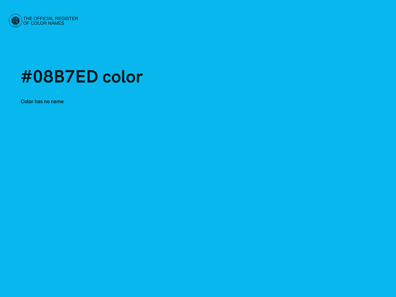 #08B7ED color image