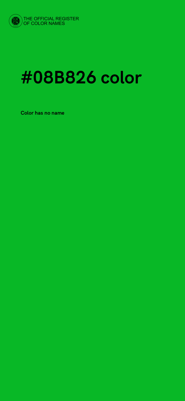 #08B826 color image