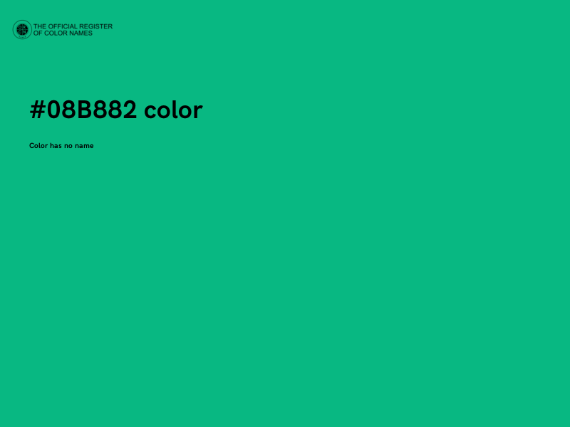 #08B882 color image